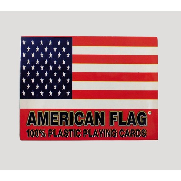 American Flag Playing Cards Double Deck Set 100% Plastic Sealed - Picture 1 of 5